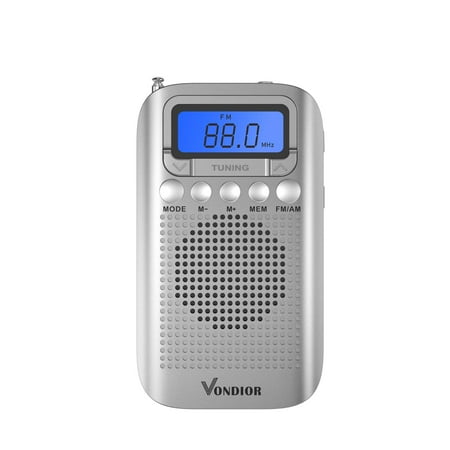 Digital AM FM Portable Pocket Radio with Alarm Clock- Best Reception ...
