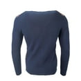 thumbnail image 2 of EFM Men's Knitted Stretchy Mariner Cardigan, Blue, Large, 2 of 2