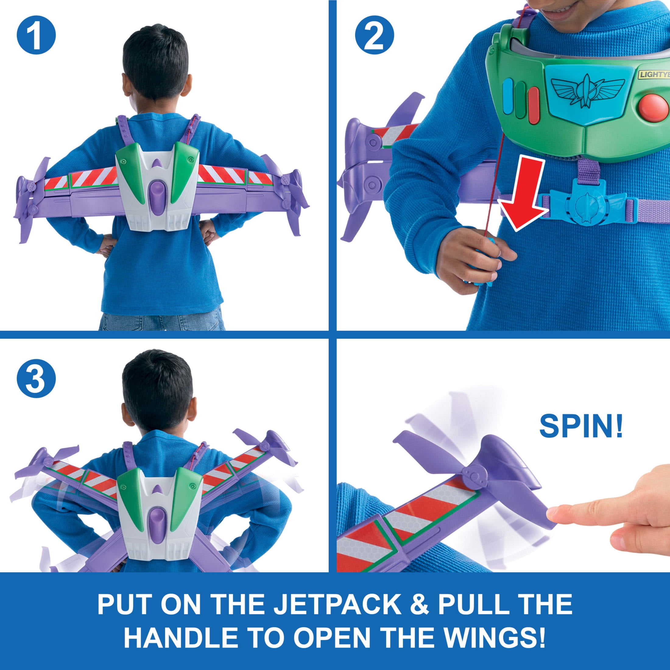 Disney and Pixar Toy Story 5 Hi-Tech Space Ranger Jetpack, Kids Role Play Gear with Lights & Sounds