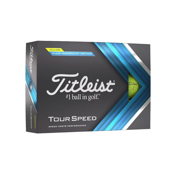Pelotas de golf Titleist Tour Speed Yellow, una docena