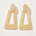thumbnail image 2 of JM Pendientes largos de aleación estilo exagerado textura geométrica personalidad pendientes Retro Mujer JM, 2 of 4