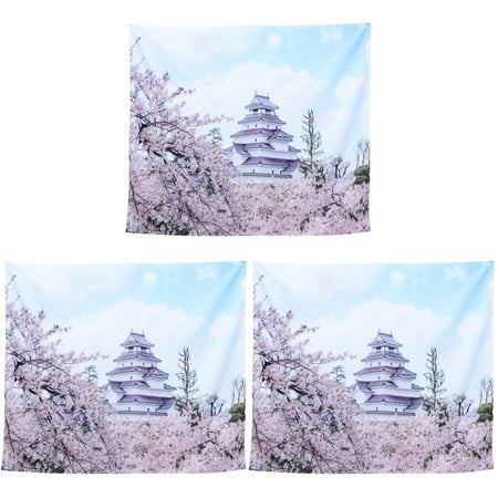 Image of 3pcs Oriental Cherry Wedding Backdrop Decorative Wall Backdrop Hanging Oriental Cherry Backdrop Decor