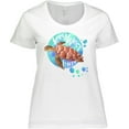 thumbnail image 3 of Inktastic Key West, Florida Swimming Sea Turtle with Bubbles Women's Plus Size T-Shirt, 3 of 5
