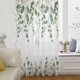 thumbnail image 5 of Sage Green Eucalyptus Sheer Curtains 84 Inches Long, Watercolor Spring Weeping Botanical Light Filering Curtains, Breathable Simi Curtain Privacy Drapes for Living Room Bedroom Window Treatment, 5 of 9