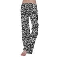 thumbnail image 5 of Edvintorg Summer Palazzo Pants for Women Flower Print High Waist Wide Leg Pants Casual Loose Pants Trousers with Pockets, 5 of 6