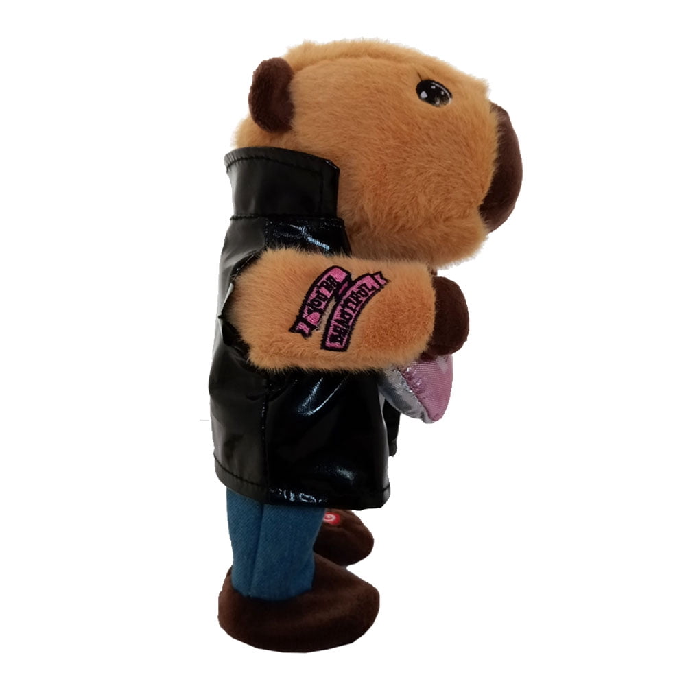 Funny Valentines Valentine's Plush Capybara Animated Stuffed Animal - Sings