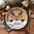 thumbnail image 4 of Virelaxpo Disposable Christmas Themed Paper Plates with Santa and Elk Designs, 10-Pack for Party Dining and Holiday Celebrations, 4 of 6