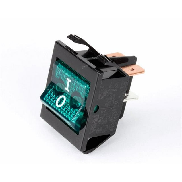 Hatco 02.19.076.00 DPST 16A 250V Green Rocker Switch