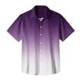 thumbnail image 5 of Inglocry Men's Hawaiian Shirts Short Sleeve Beach Tropical Tie Dye Fashion Button-Down Shirt for Men Purple 4XL, 5 of 5