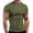 a-Army Green7219, variant on Mens T-Shirt Slim Fit Half High Neck Short Sleeve Workout Tees Contrast Print Quick Dry Tops For Gym Fitness Casual Daily Wear Fashionable Top