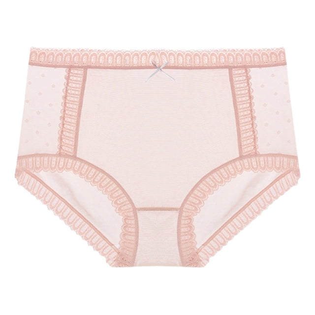 Gibobby Braguitas Slim Fit Bragas huecas de encaje de malla sexy para mujer Bolsa de cintura media sin costuras Calzoncillos de cadera Bragas(Rosa, L)