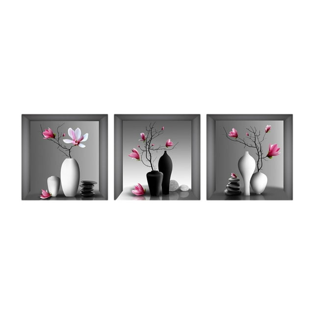3 piezas de arte floral para pared, impresión de pintura, estampado floral, mural para decoración del hogar, imágenes de ilustraciones florales, para