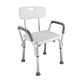 thumbnail image 2 of Silla de ducha médica Banco Asiento de baño Taburete Altura ajustable con respaldo Blanco Zimtown silla de baño, 2 of 7