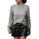 thumbnail image 1 of Suéteres de Otoño e Invierno para Mujer, Jerseys de Punto con Mangas Farol, Suéteres Tipo Top Gris L, 1 of 10