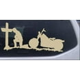 thumbnail image 1 of Christian Biker Kneeling at The Cross Car or Truck Window Decal Sticker, 1 of 1