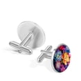 thumbnail image 3 of Petal Flower Stylish Men's Shirt Cufflinks Made of Stainless Steel for Formal Attire - for Weddings and Business Meetings, 3 of 6
