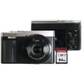 thumbnail image 1 of Panasonic Lumix ZS99 20.3MP 30X Optical Zoom Digital Camera (Silver) + Transcend 64GB 300S SDXC Class 10 Memory Card, 1 of 8