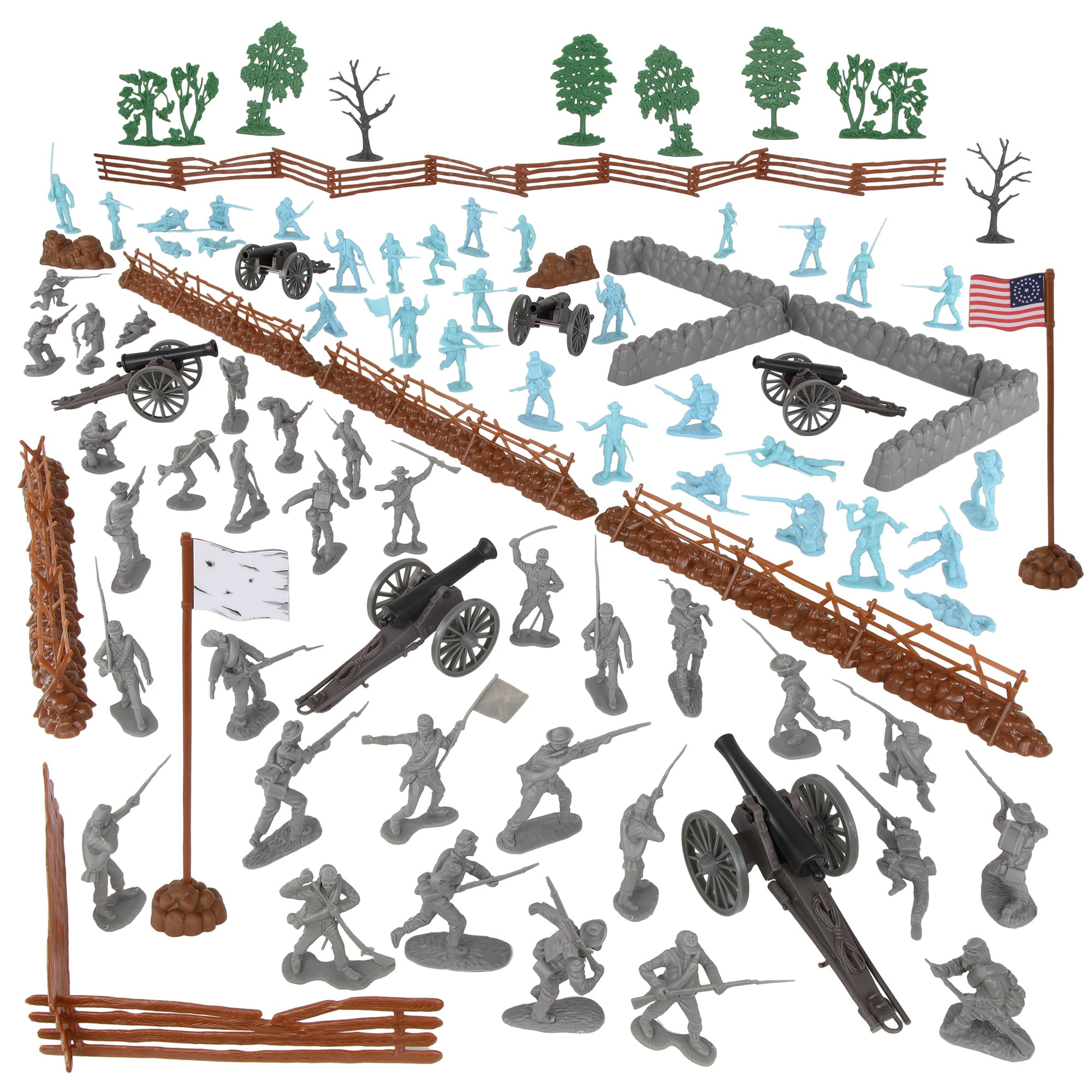 BMC Toys Large Military WW2 Iwo Jima Playset - Big 72pc Set With