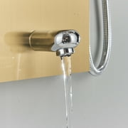 Senlesen Brushed Gold Shower Panel Tower LED Rain&Waterfall Massage System Body Jet