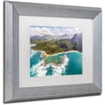 thumbnail image 2 of Trademark Fine Art 'Kauai's Tunnels Beach' Canvas Art by Pierre Leclerc, White Matte, Silver Frame, 2 of 4