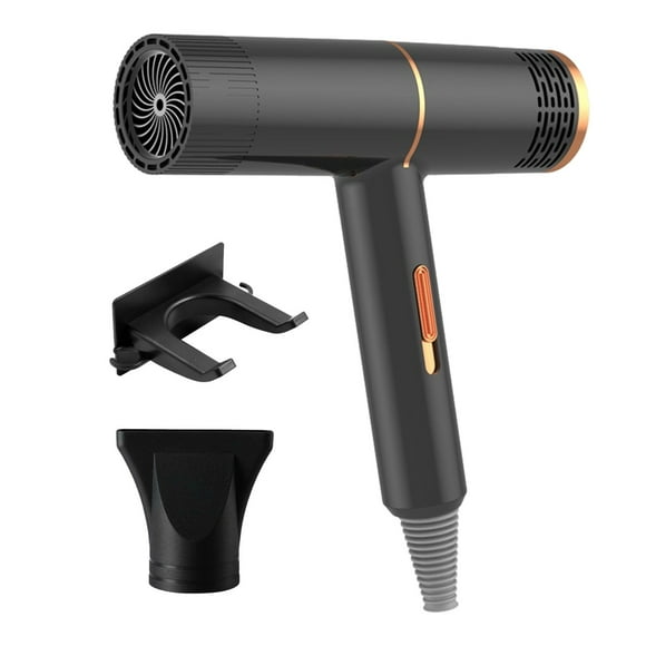 TopLLC Electric Hair Dryer with Diffuser, High-Powered Negative Ionic Hair Care Blow Dryer with Nozzle, Low Noise Professional Salon Hairdryer Intelligent Temperature Control for Normal & Curly Hair