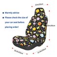 thumbnail image 3 of Wukai Flower Butterfly Full Set Car Seat Covers with Soft Padding Universal Auto Front Seats Protector and Cushion Mat, 3 of 5