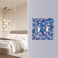thumbnail image 4 of Yayeee Toggle Light Switch Wall Plate 3-Gang 6.37"x4.48" Decorative Outlet Cover, Blue Daisy, 4 of 7