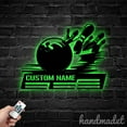 thumbnail image 4 of Handmadetneonsign Bowling Medal Hanger Metal Wall Art Light, Bowling Name Metal Sign Wall Decor, Sport Game Metal Decor 45901, 4 of 5