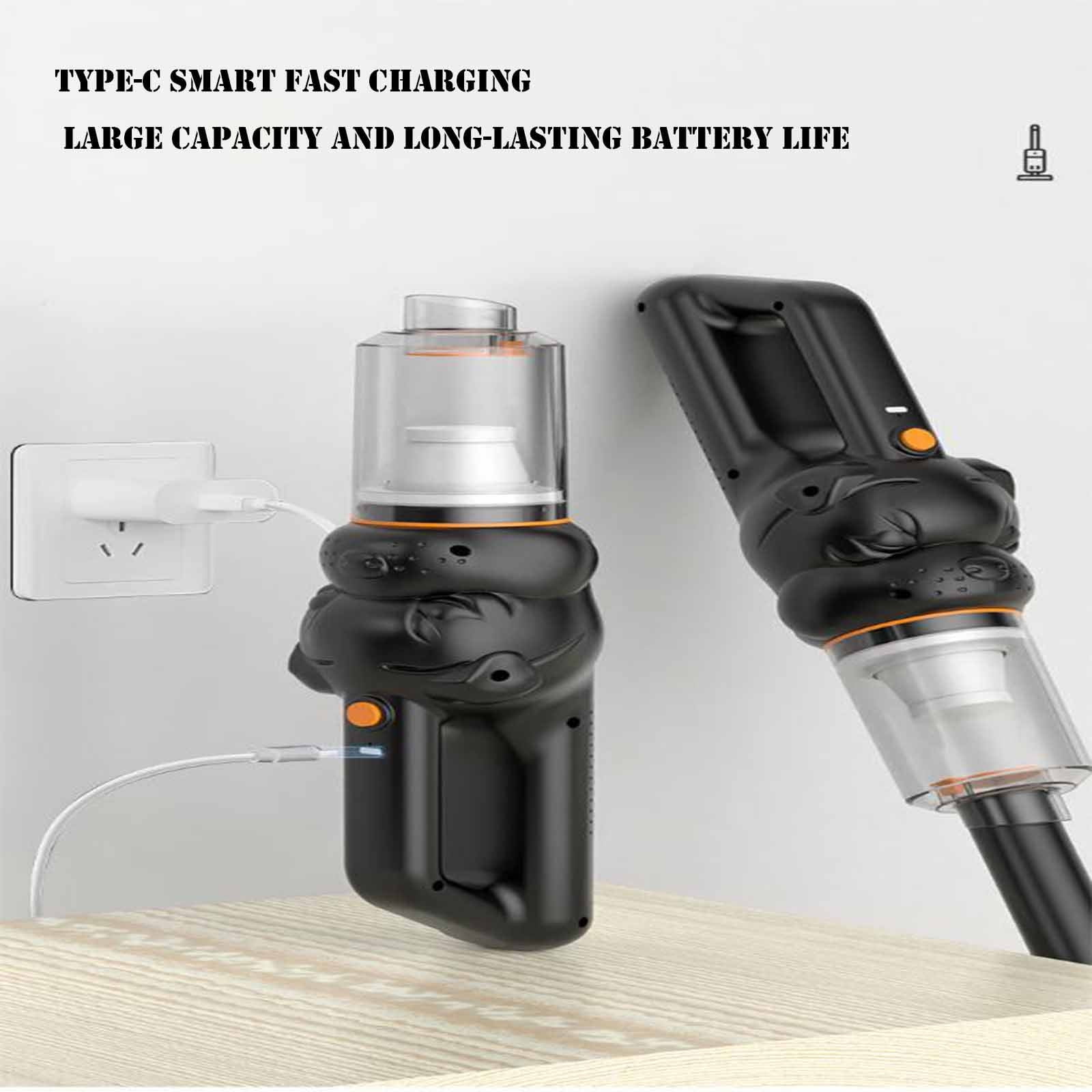Staron Wireless Handheld Vacuum Cleaner, Powerful Suction Duster for Car and Home, Includes Multiple Brush Heads and Extended Nozzle, Long Battery Life