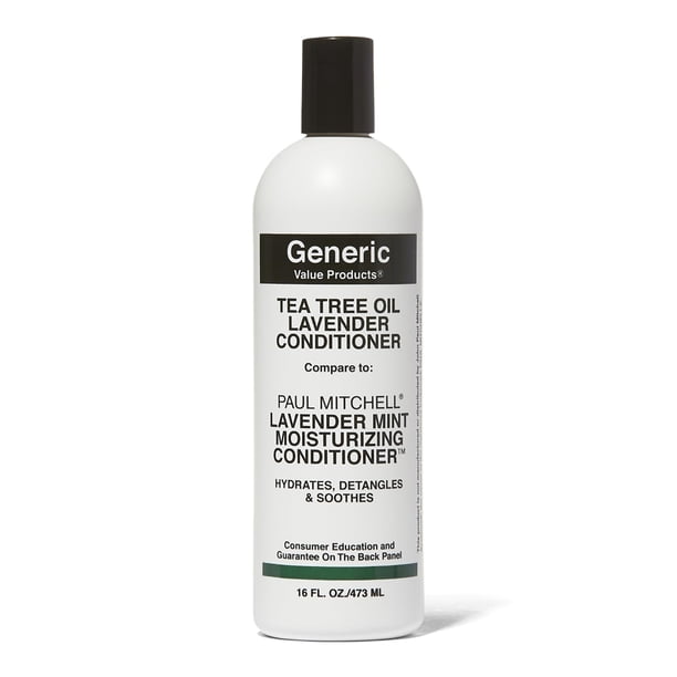 Generic Value Products Aceite de árbol de té Acondicionador de menta y lavanda Hidrata y desenreda Fragancia vigorizante Alivia el cuero cabelludo Sin gluten 16 Oz