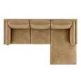 thumbnail image 7 of Modway Roscoe Right-Facing Vegan Leather Sectional Sofa with Chaise in Brown, 7 of 7