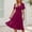 Red, variant on Womens High Waisted Belted Maxi Dress Solid Color Short Sleeve Dress For Vacation Summer Tunic Summer Dresses for Womens Cute Womens Dresses for Summer 1700's Dresses for Women Cute Dresses for Women