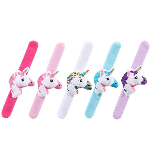 5 Pcs Gifts Cartoon Slap Wrist Bracelet Slap Bracelet Wristband Plush Slap Bracelet Party Favors Men and Women Child