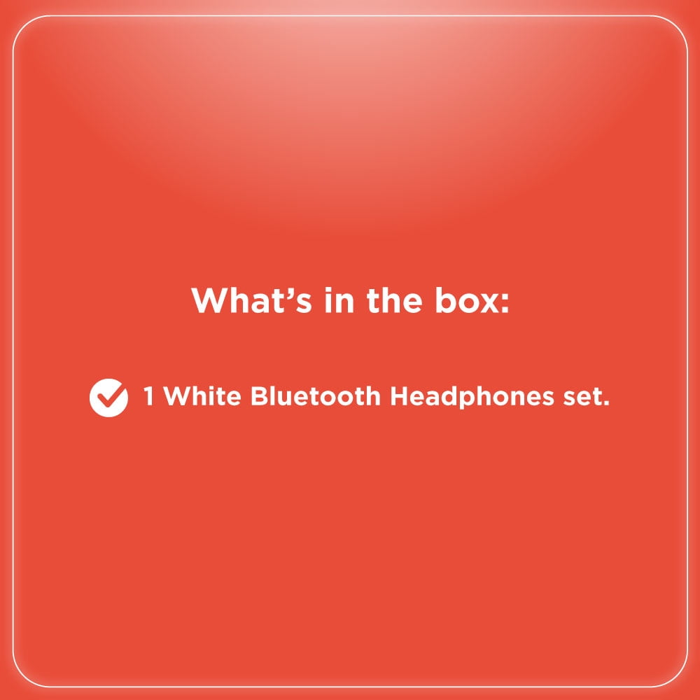 RadioShack White Bluetooth Headphones
