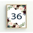 thumbnail image 4 of Darling Souvenir Double Sided Print Floral Table Numbers Wedding Reception Calligraphy Table Place Cards-4" x 6" (1 to 20), 4 of 4