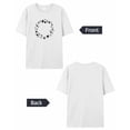 thumbnail image 6 of T Shirts for Women Short Sleeve Cotton Crewneck T-Shirt, Black Stars Circle Tee Tops Casual Basic T-Shirts, XS-5XL White M, 6 of 7