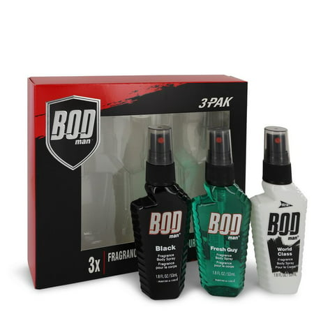 Bod Man Black Cologne By Parfums De Coeur Gift Set - Three 1.8 oz Body ...