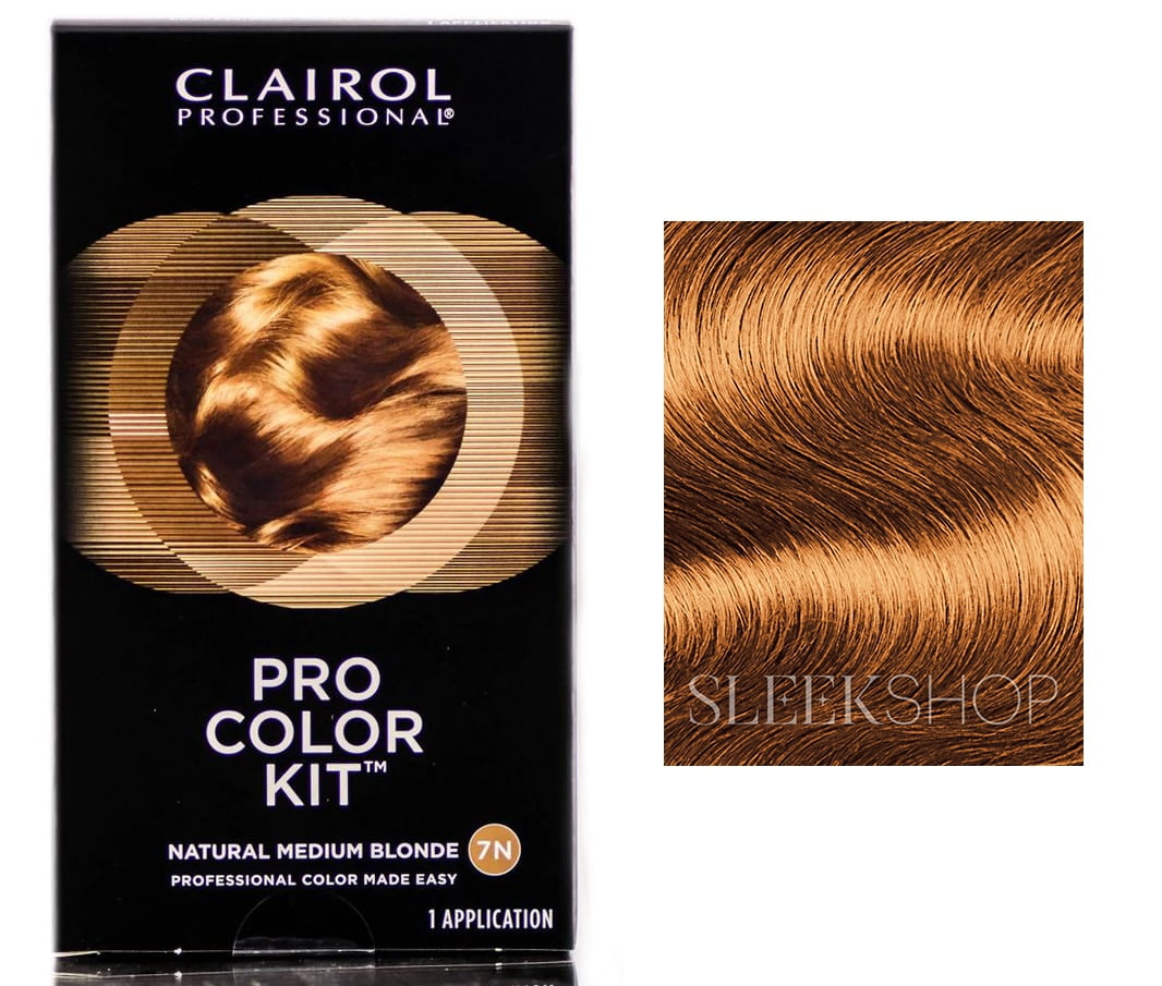 7n Natural Medium Blonde , Clairol Professional Pro Color Kit 1 Application  Hair - Pack of 1 w/ Sleek Teasing Comb - Walmart.com