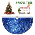 thumbnail image 2 of Gustave Christmas Tree Skirt 35.4 Inch Sequin Glitter Xmas Tree Skirts Sparkly Tree Skirt Mat for Christmas Halloween Holiday Party Decoration - Purple, 2 of 9