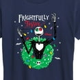 thumbnail image 3 of The Nightmare Before Christmas - Frightfully Festive Wreath - Women's Short Sleeve Graphic T-Shirt, 3 of 5
