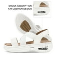 thumbnail image 4 of Pennysue Women's Summer White Strap Elastic Air Cushion Sports Sandals Size 10, 4 of 7