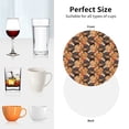 thumbnail image 6 of Lsque Dog Pattern 4" Drink Coasters Set of 4, PVC Leather Absorbent Coasters, Table Coaster Set Decorative Coffee Cup Coasters Housewarming Gift -Round Shape, 6 of 6