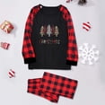 thumbnail image 2 of Odeerbi Matching Family Christmas Pajamas Sets Plaid Sleepwear Mens Xmas Printed Loungewear Tops and Pants Family Matching Jammies Set for Mom, 2 of 9