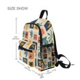 thumbnail image 3 of FORMRS School Backpack with Front Zippered Pocket 12" Student Travel Daypack, Beige Playful Stamp, 3 of 6