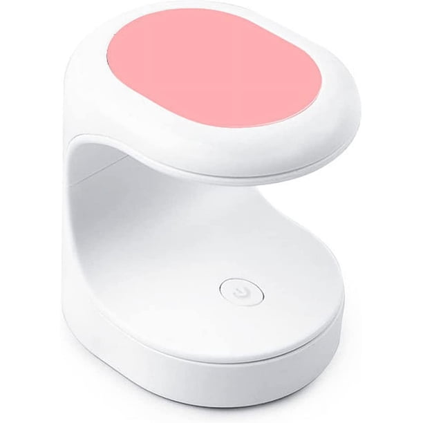 Mini lámpara UV para uñas (rosa), secador de uñas UV para esmalte de gel, portátil, para un solo dedo, para uso en casa y salón de uñas.