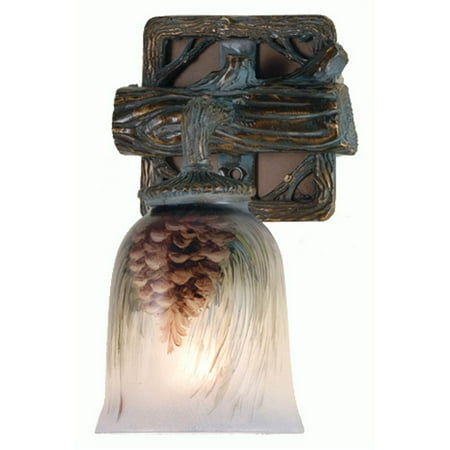 Pinecone 2 Light Sconce - Northwoods Pinecone Hand Painted Wall Sconce