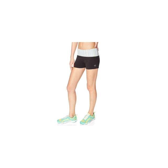 Aeropostale Womens Geo Yoga Athletic Workout Shorts, White, Juniors, X-Small