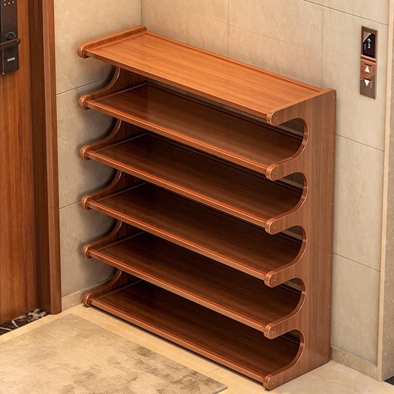 6-Tier Shoe Rack, Tall Narrow Shoe Rack Organizer for Small Spaces, Multifunction Display Shelf, Shoe Rack for Entryway, Closet, Corner, Doorway, Space Saving Shoe Organzier