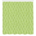 thumbnail image 3 of Ambesonne Leaves Shower Curtain, Green Curvy Twigs Botany, 69"Wx84"L, Pale Green White, 3 of 3