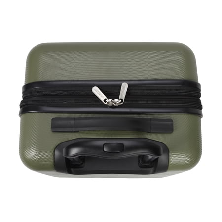 PROTEGE 3-PIECE HARDSIDE LUGGAGE SET WITH 360 SPINNER WHEELS AND DIVIDER POCKETS, INCLUDES CARRY-ON AND 2 PACKING CUBES, SAGE